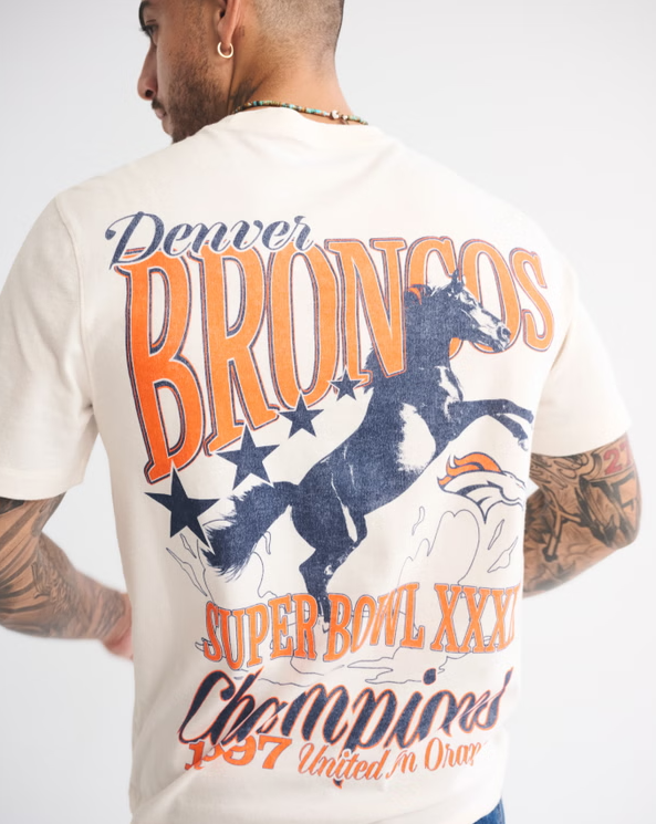 Denver Broncos Graphic Tee - Vintage NFL Fan Shirt
