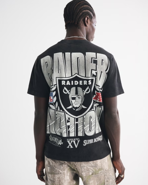 Las Vegas Raiders Graphic Tee - Vintage NFL Fan Shirt