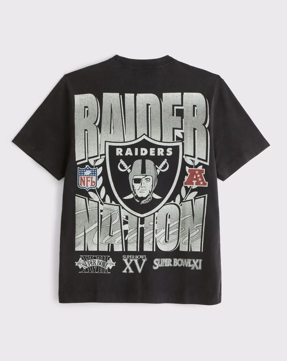 Las Vegas Raiders Graphic Tee - Vintage NFL Fan Shirt