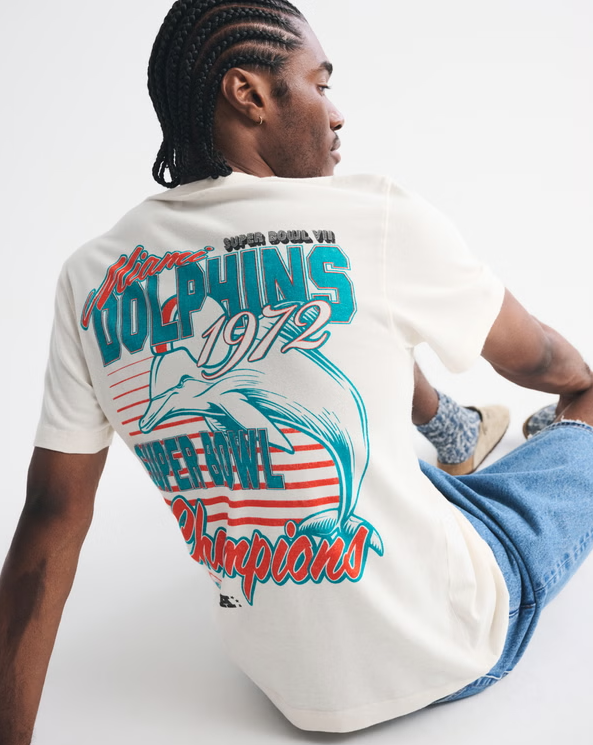 Miami Dolphins Graphic Tee - Vintage NFL Fan Shirt