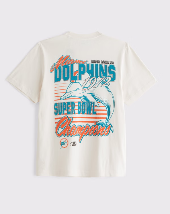 Miami Dolphins Graphic Tee - Vintage NFL Fan Shirt